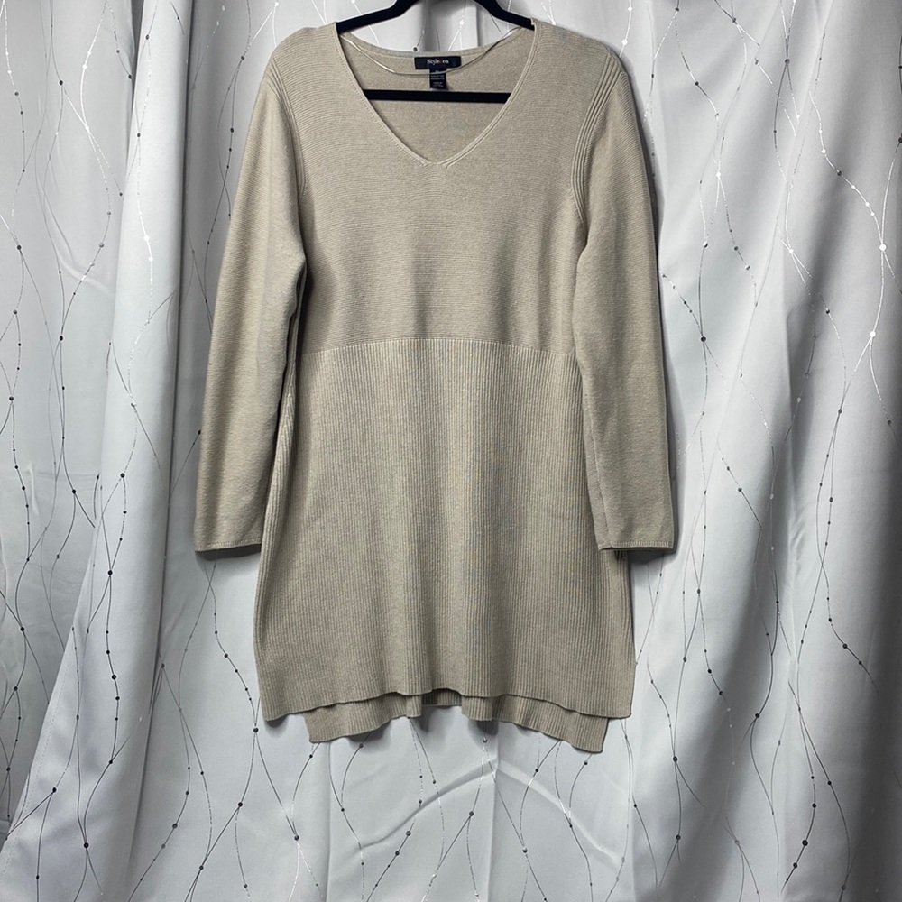 Style & Co XL Beige Long Sweater